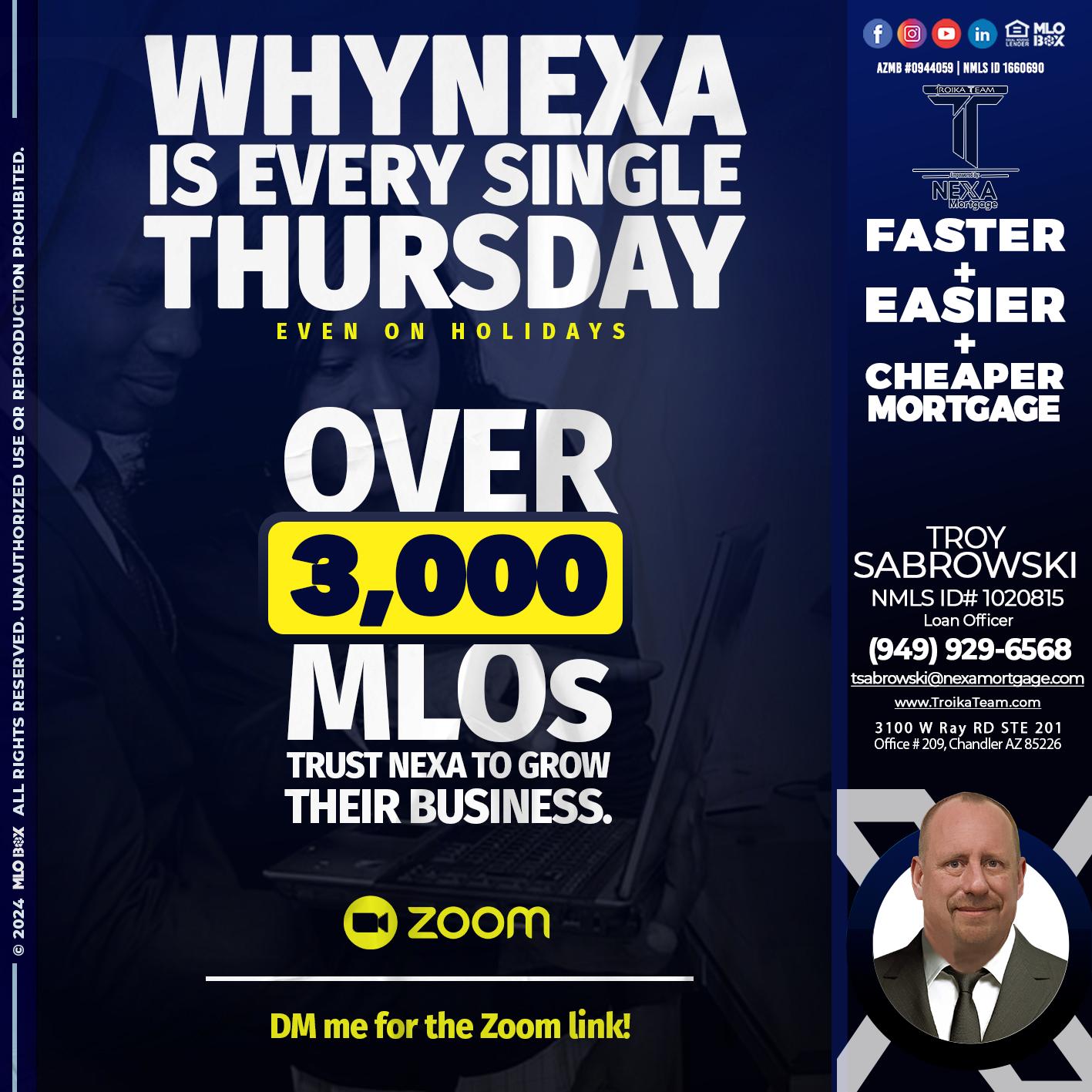 why NEXA - Troy Sabrowski -Loan Officer