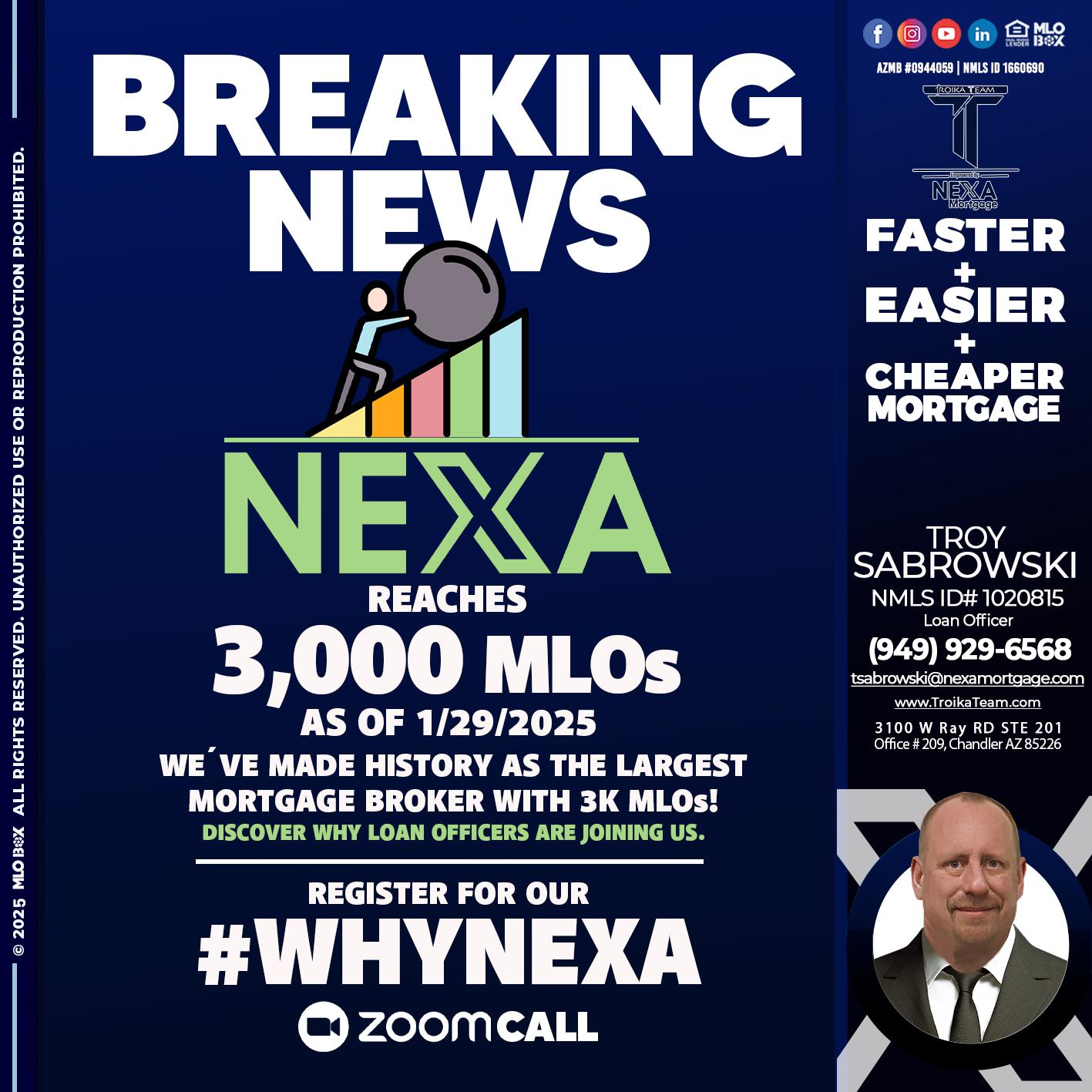 BREAKING NEWS - Troy Sabrowski -Loan Officer