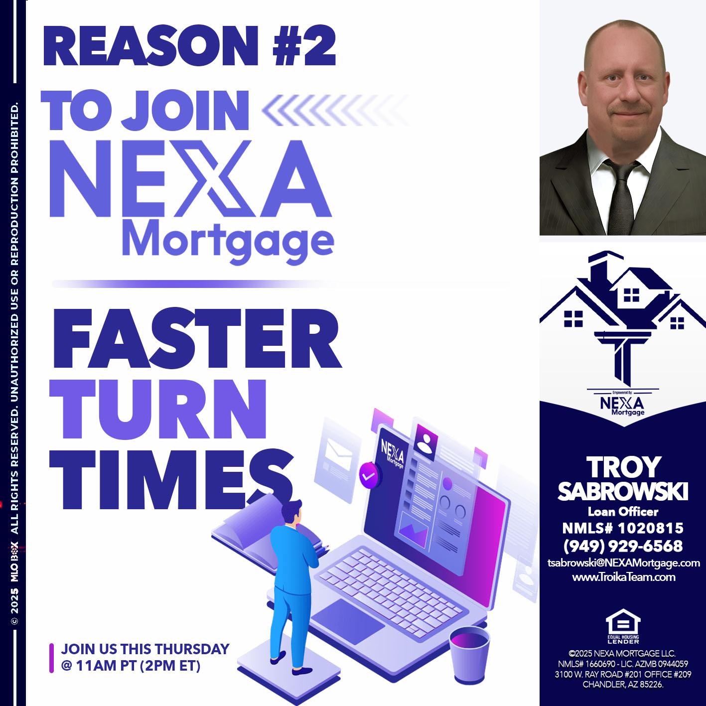 REASON 2 - Troy Sabrowski -Loan Officer