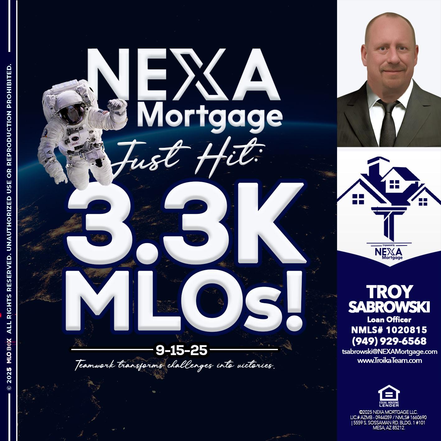 3.3K - Troy Sabrowski -Loan Officer