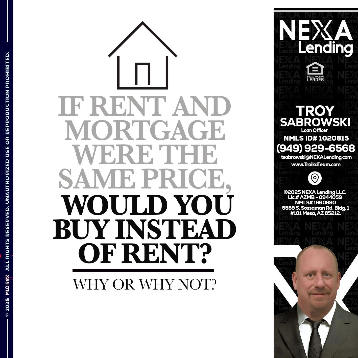 IF RENT - Troy Sabrowski -Loan Officer