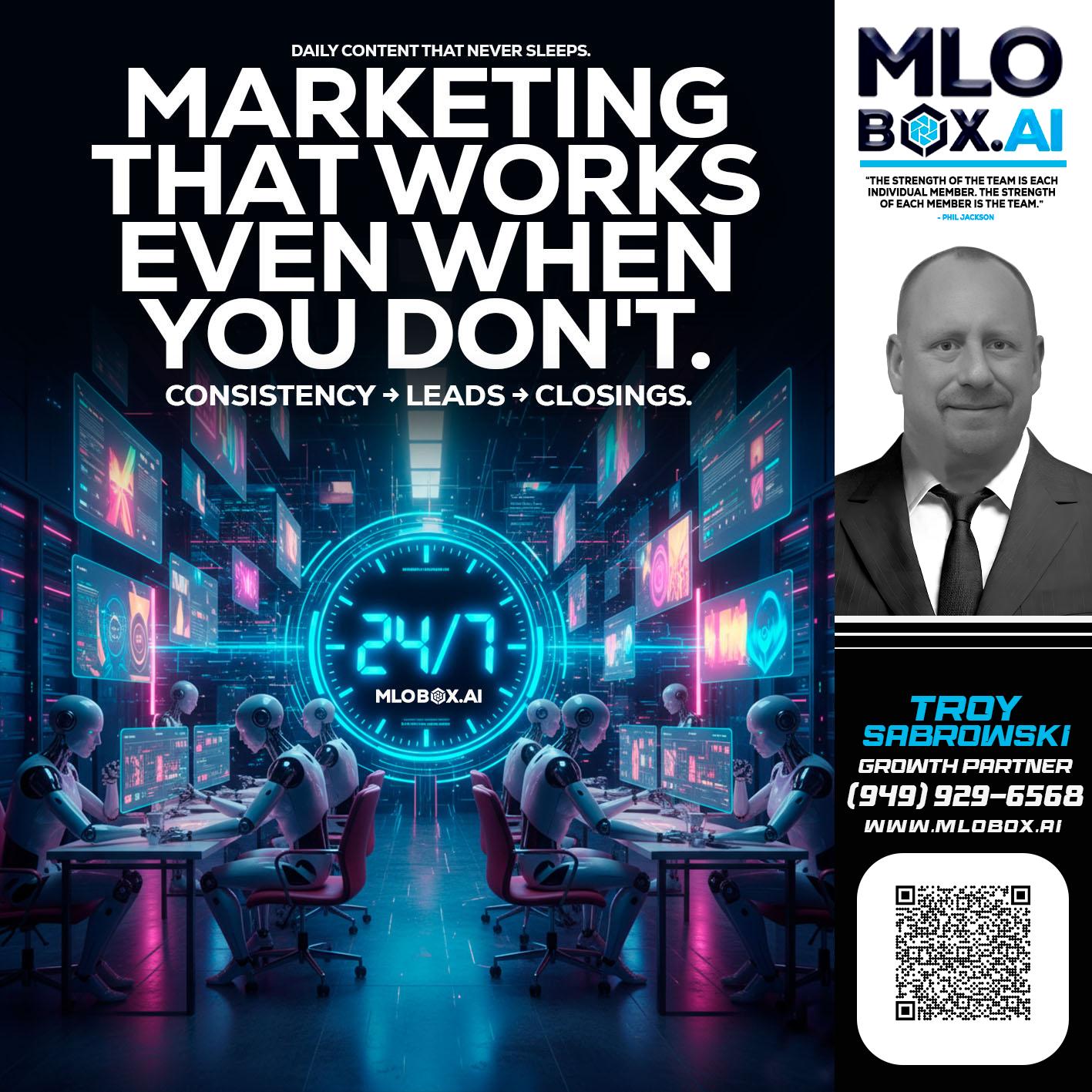 MARKETING THAT WORKS - Troy Sabrowski -Loan Officer