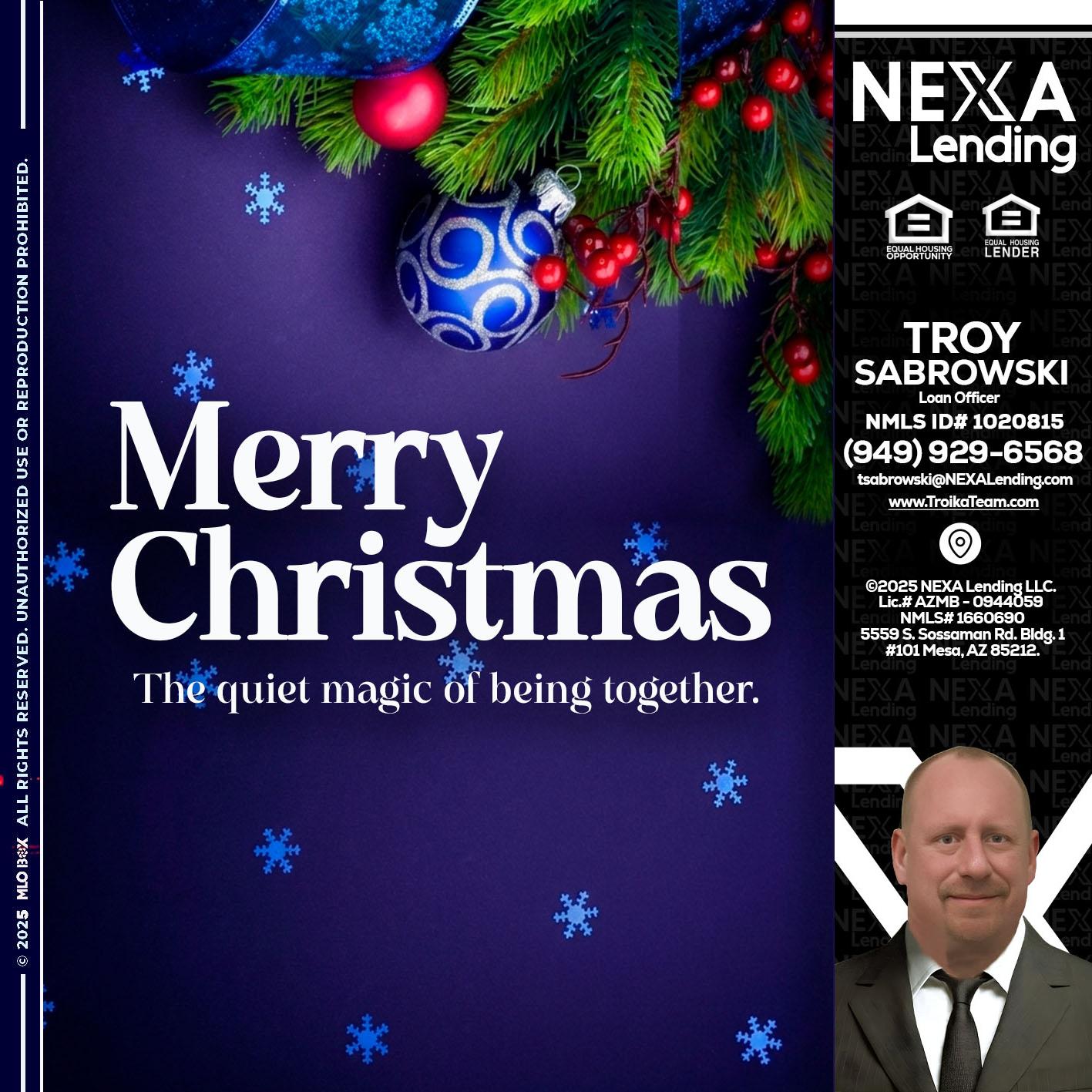 merry christmas - Troy Sabrowski -Loan Officer