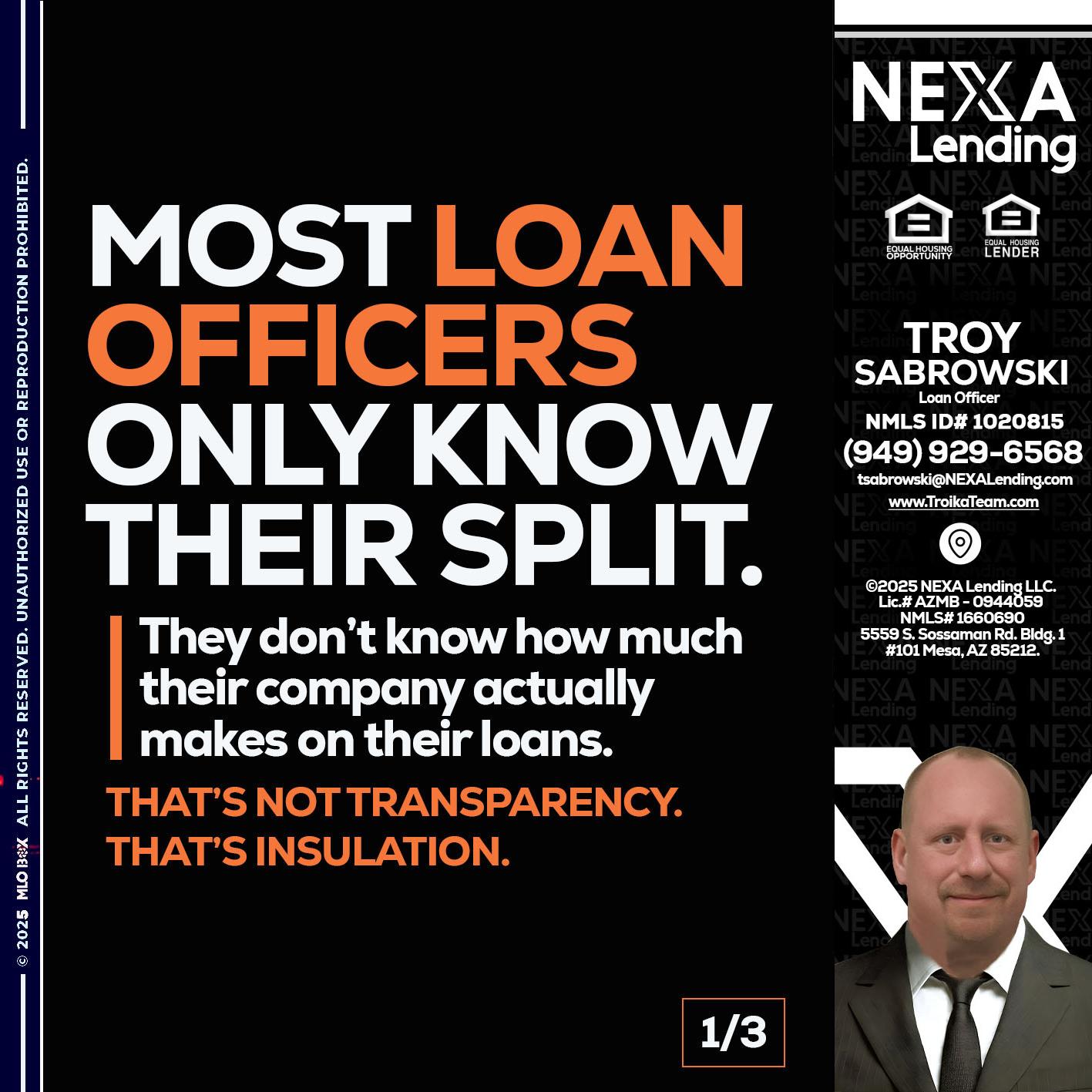 1 OF 3 - Troy Sabrowski -Loan Officer