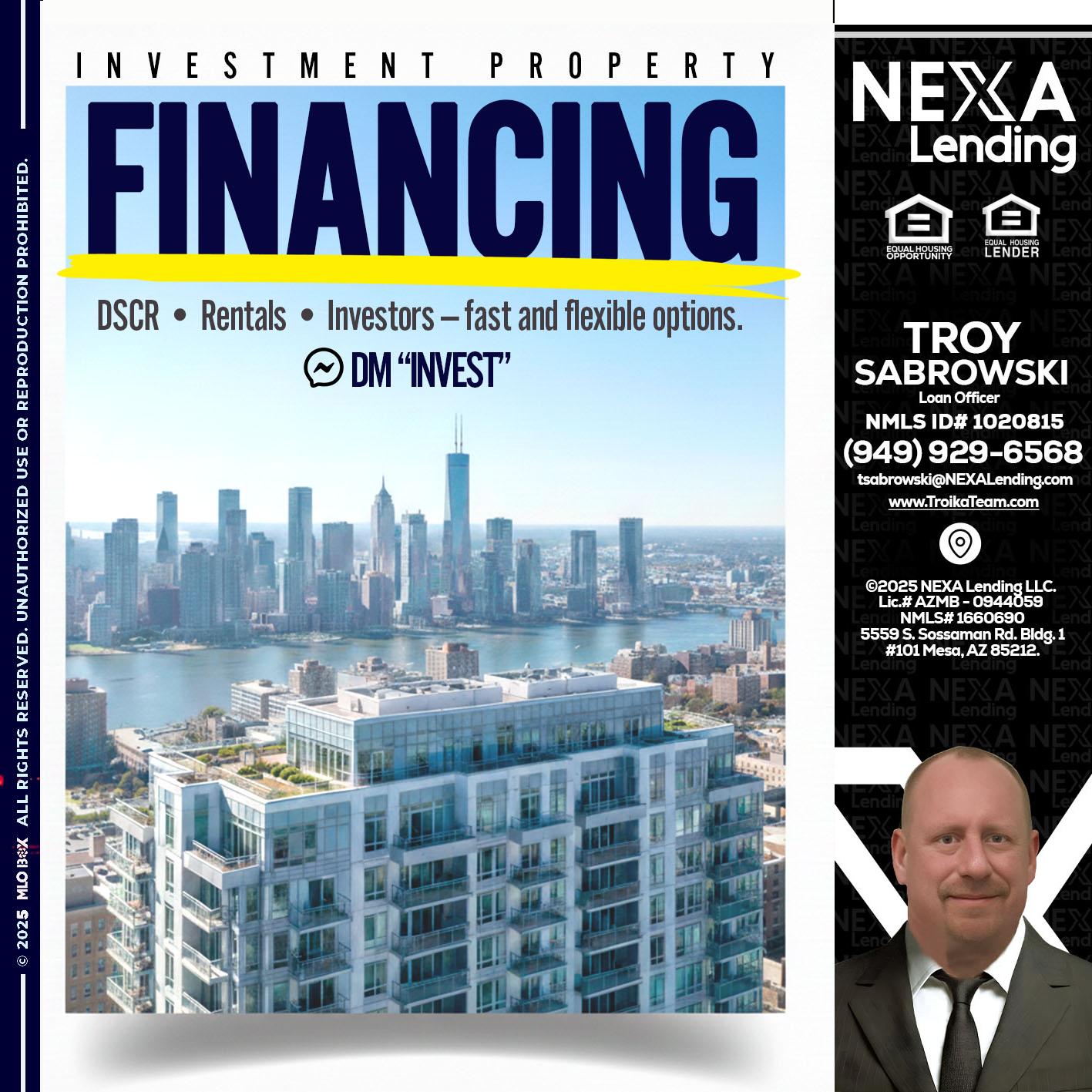 FINANCING - Troy Sabrowski -Loan Officer