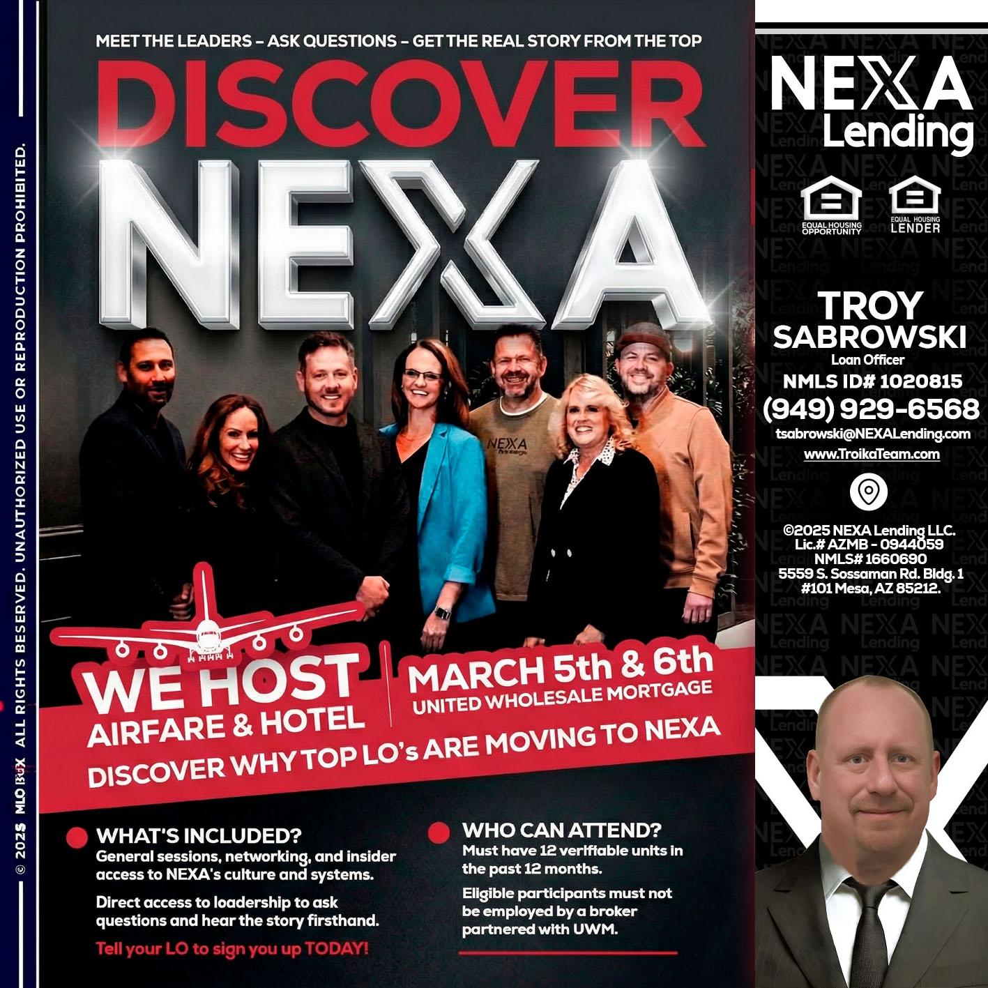 DISCOVER NEXA - Troy Sabrowski -Loan Officer