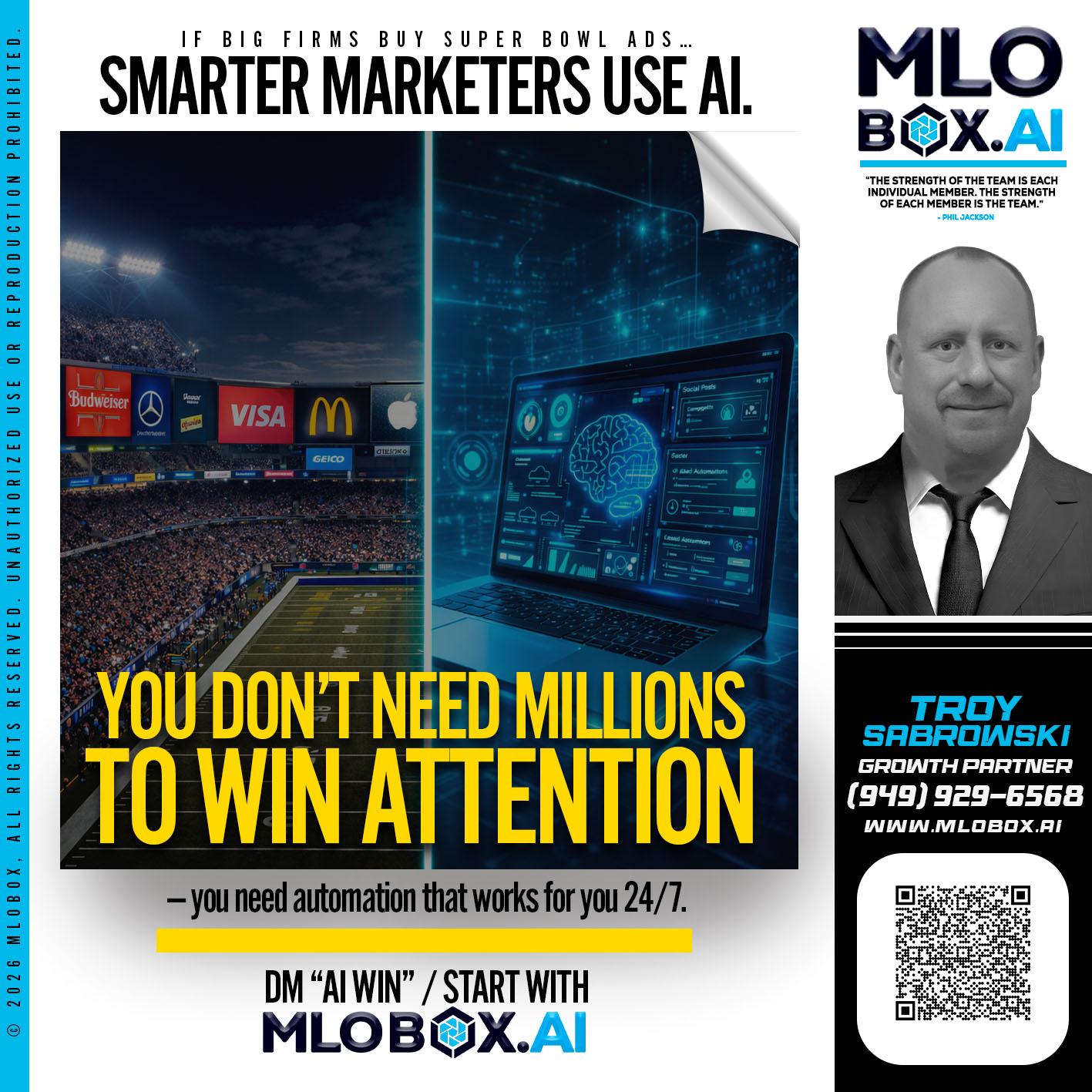 you don't need - Troy Sabrowski -Loan Officer