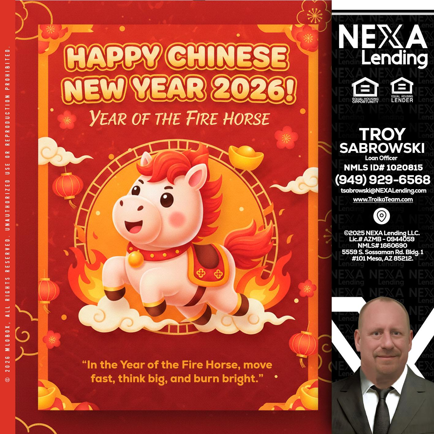happy Chinese new year - Troy Sabrowski -Loan Officer