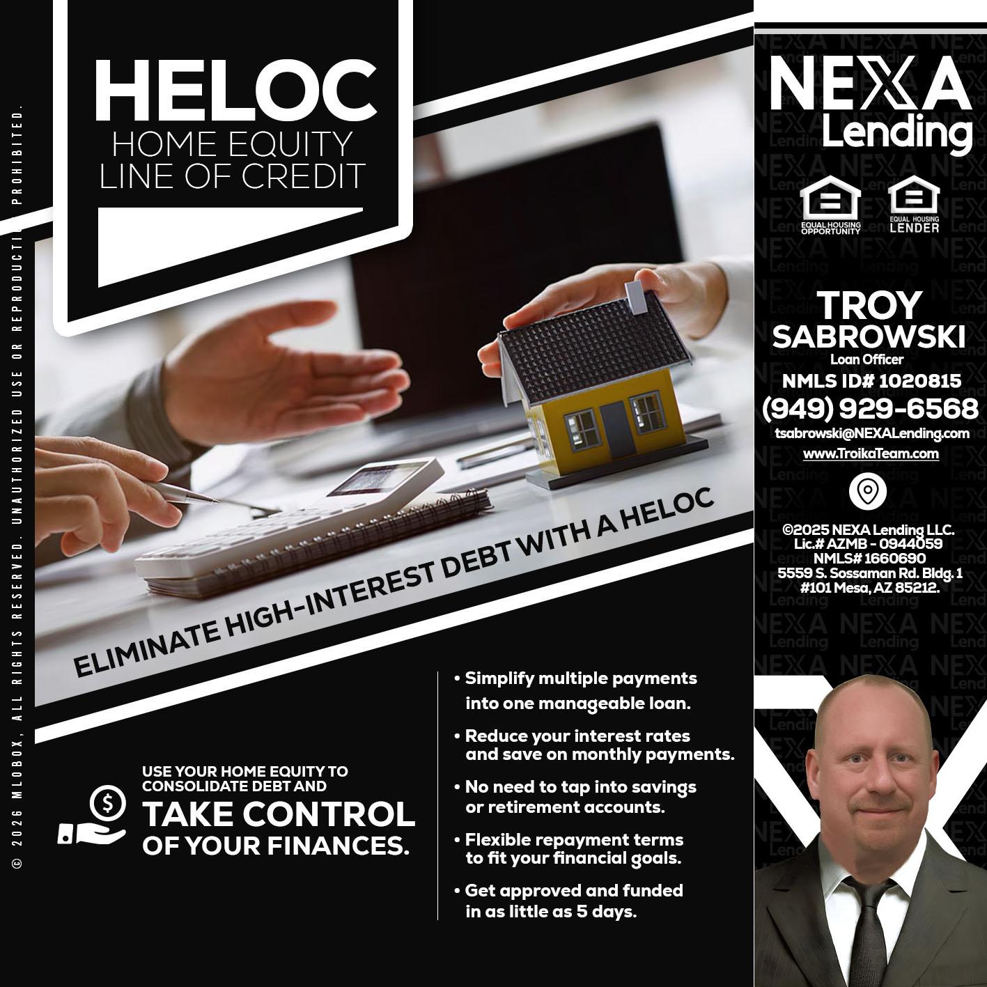 HELOC - Troy Sabrowski -Loan Officer