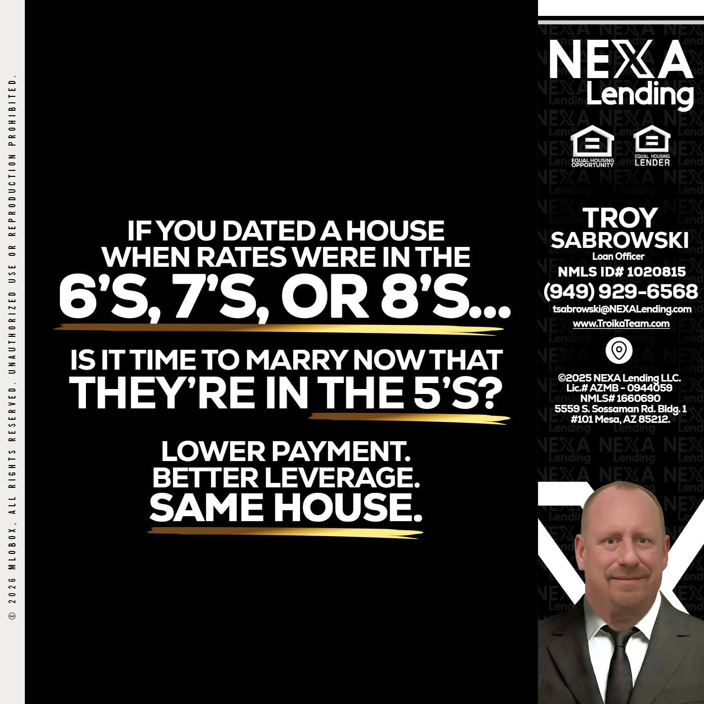if you dated a house - Troy Sabrowski -Loan Officer