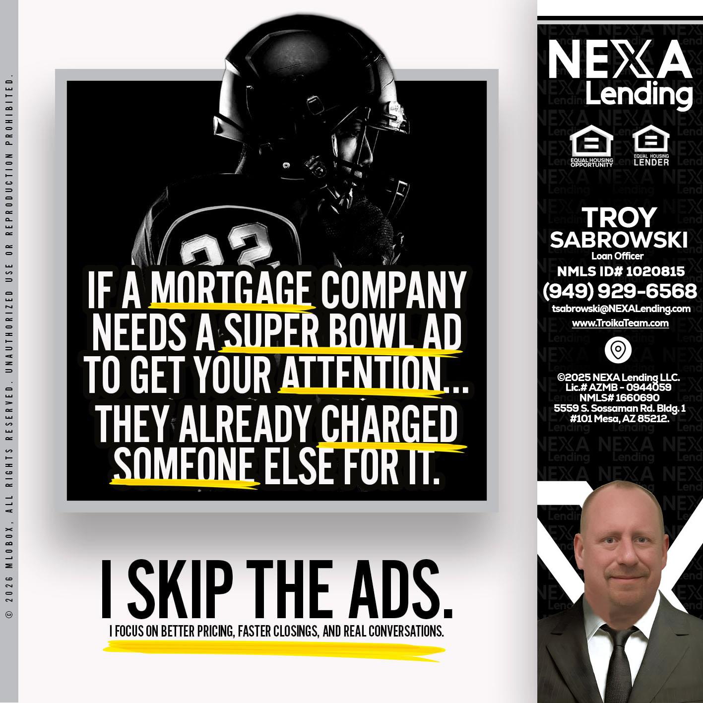 if a mortgage ad - Troy Sabrowski -Loan Officer