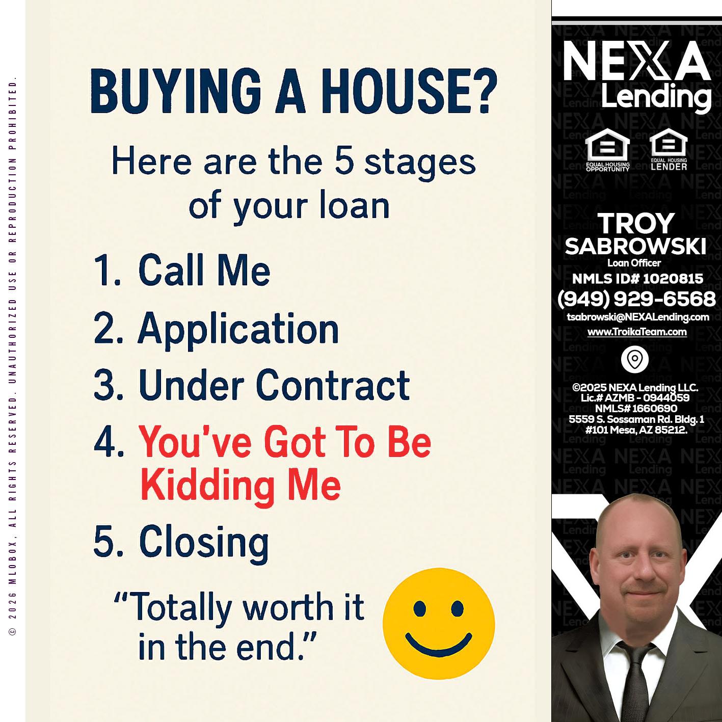 BUYING A HOUSE - Troy Sabrowski -Loan Officer