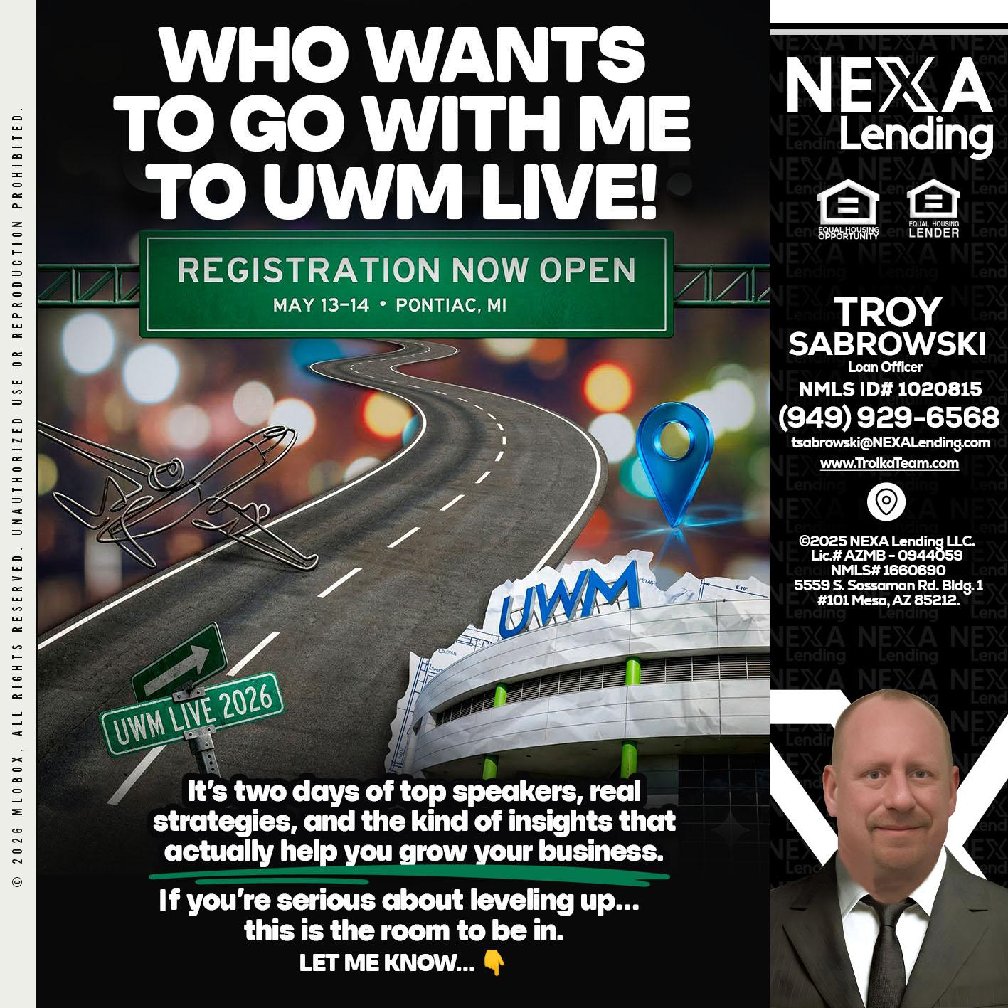 WHO WANTS - Troy Sabrowski -Loan Officer