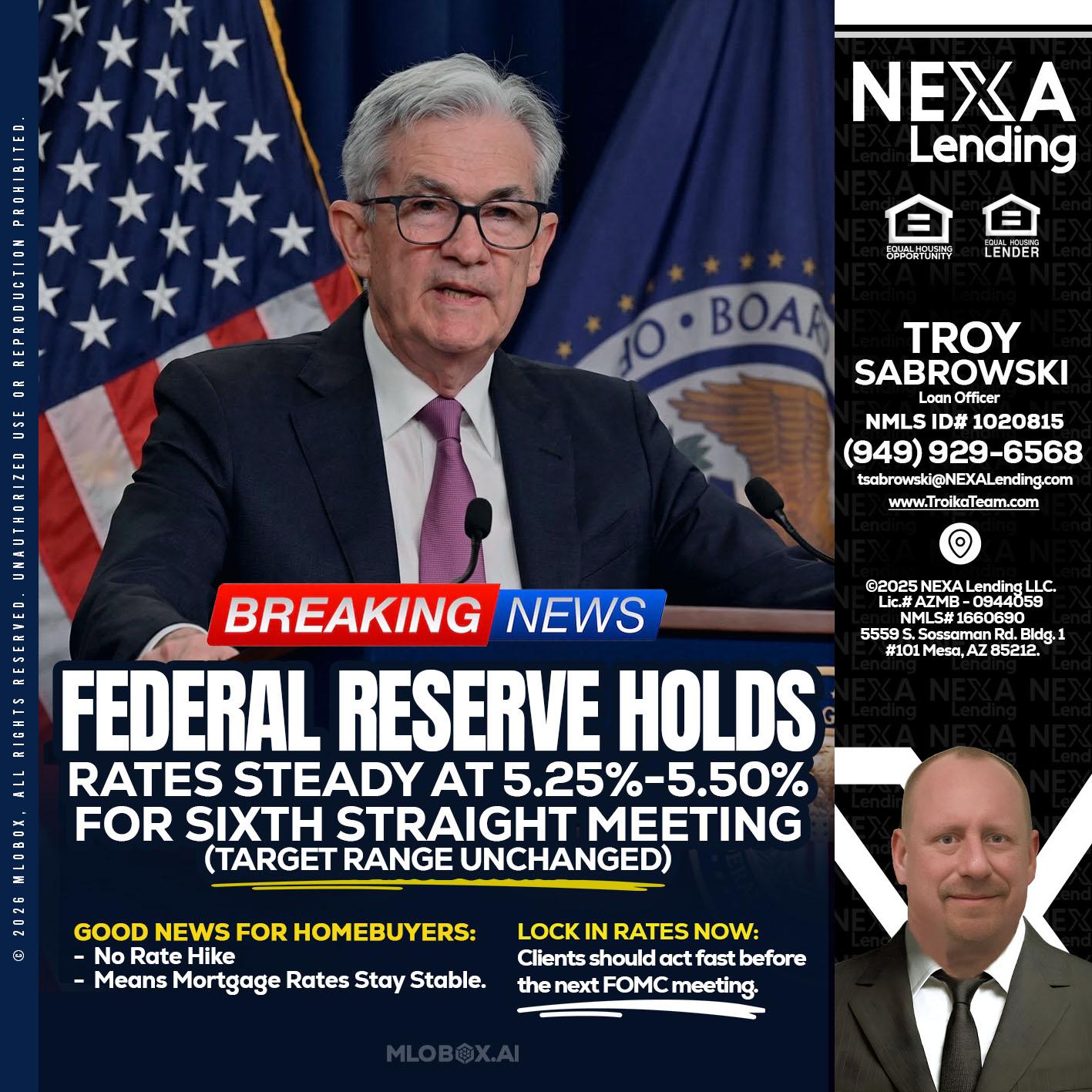 federal reserve - Troy Sabrowski -Loan Officer