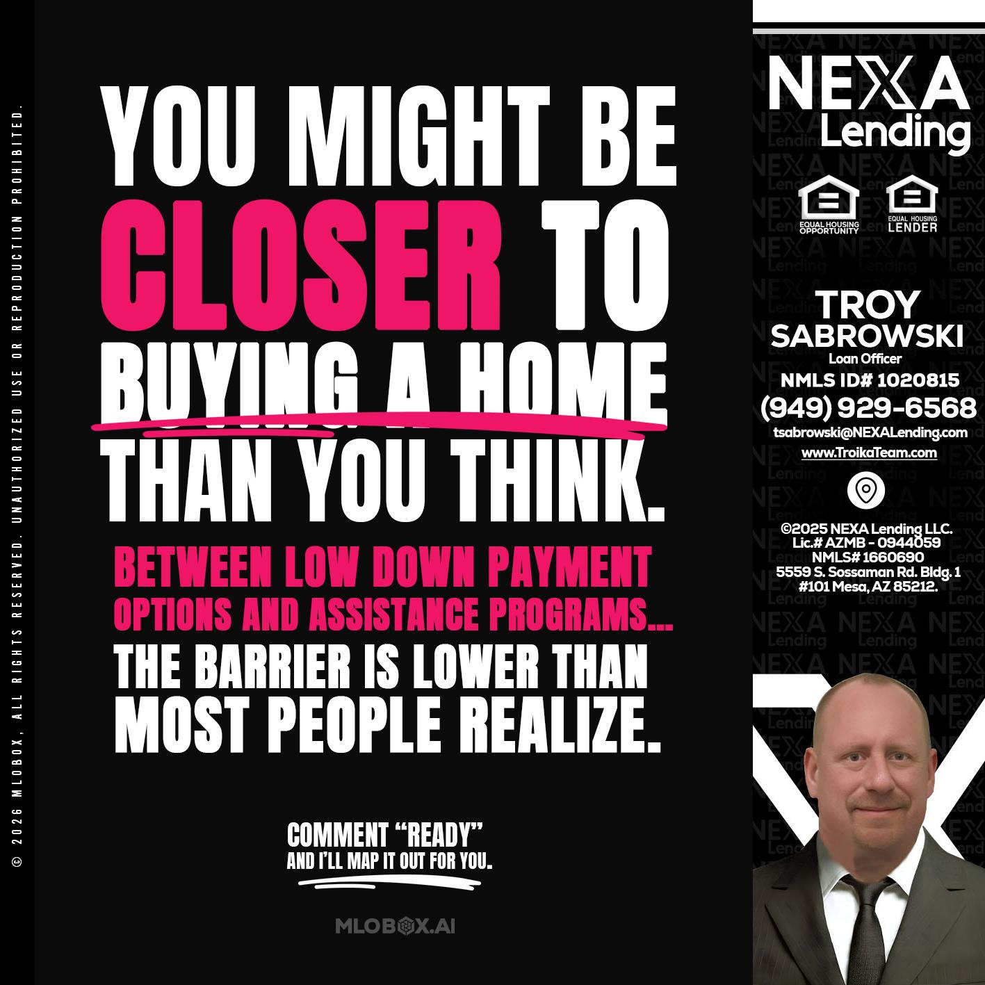 YOU MIGHT BE - Troy Sabrowski -Loan Officer