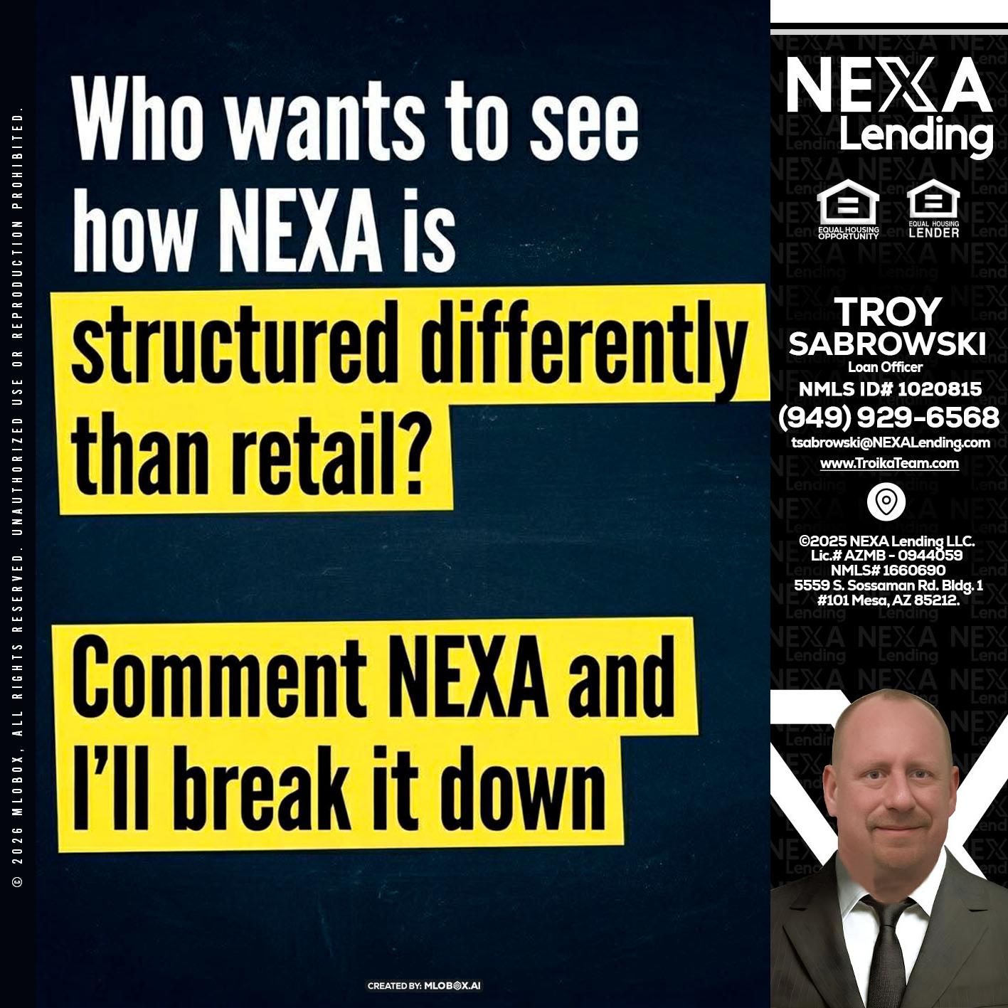 who want to see - Troy Sabrowski -Loan Officer