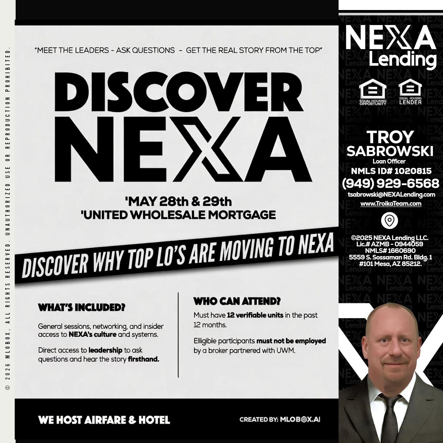 DISCOVER NEXA - Troy Sabrowski -Loan Officer