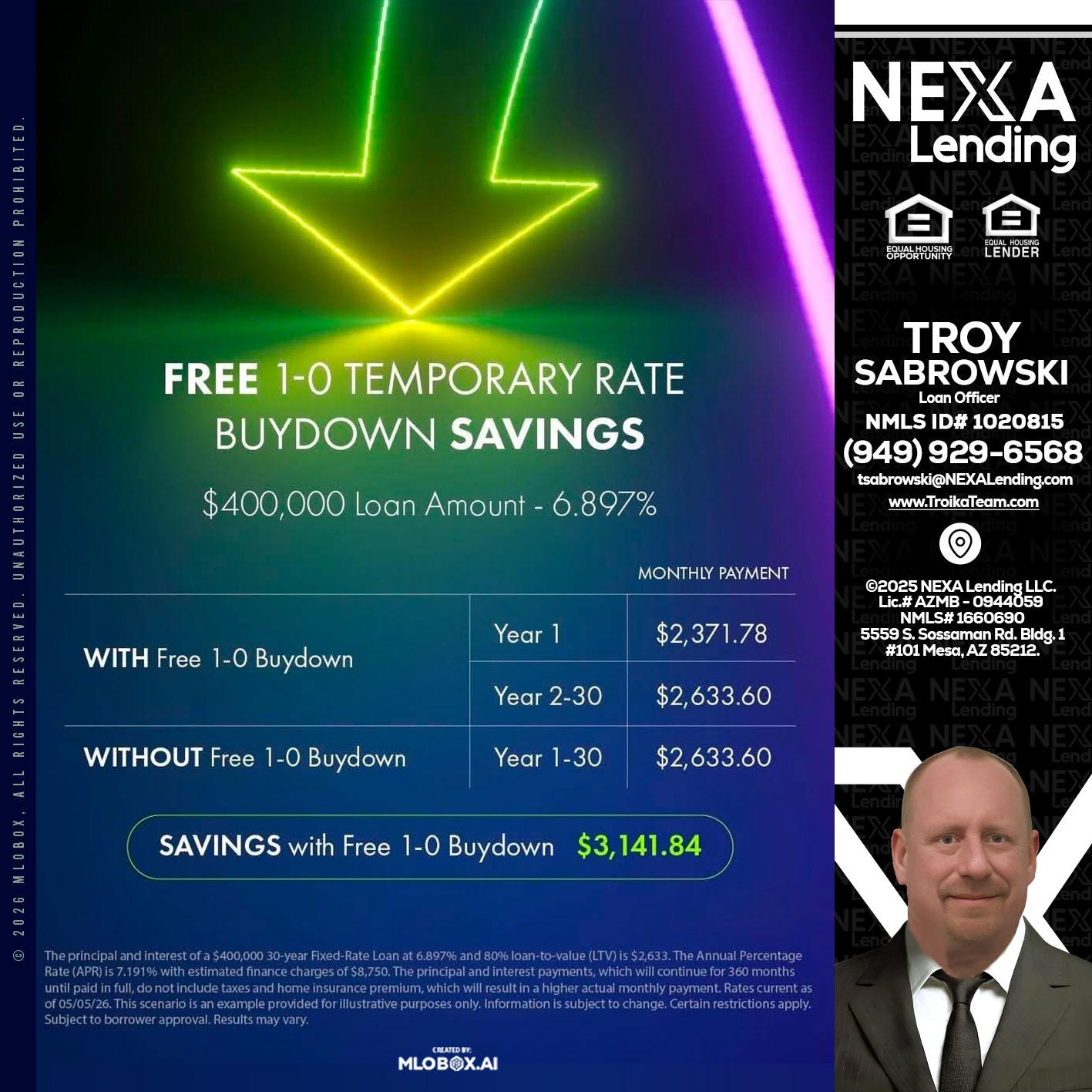 BUYDOWN - Troy Sabrowski -Loan Officer